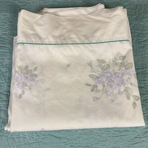 Lady Pepperell vintge queen flat sheet Floral lavender flowers
